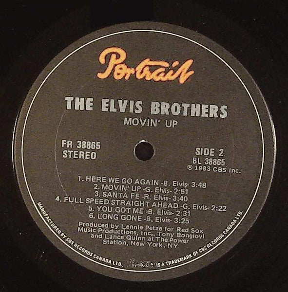 The Elvis Brothers : Movin' Up (LP)