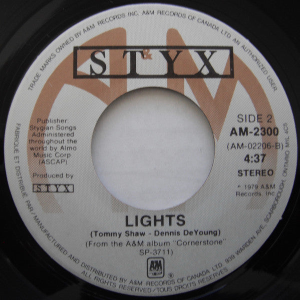Styx : The Best Of Times (7", Single)
