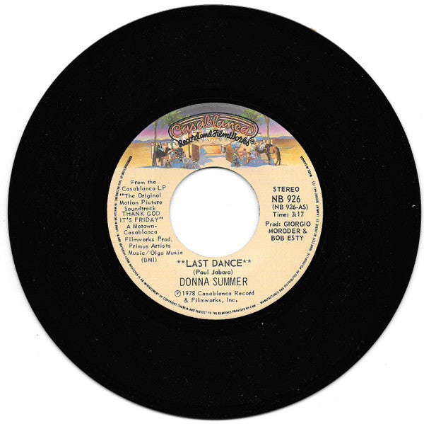 Donna Summer : Last Dance (7", Single)