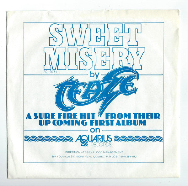 Teaze : Sweet Misery (7", Single)