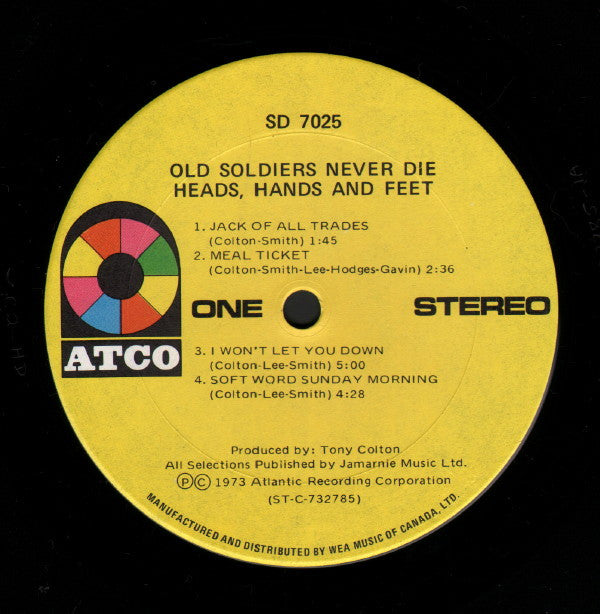 Heads Hands & Feet : Old Soldiers Never Die (LP, Album)