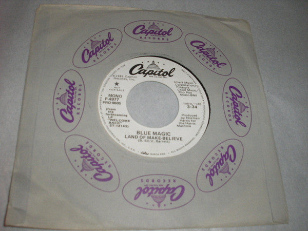 Blue Magic : Land Of Make-Believe (7", Single, Promo)