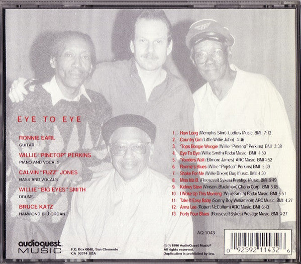 Ronnie Earl, Pinetop Perkins, Calvin Jones, Willie Smith : Eye To Eye (CD, Album)