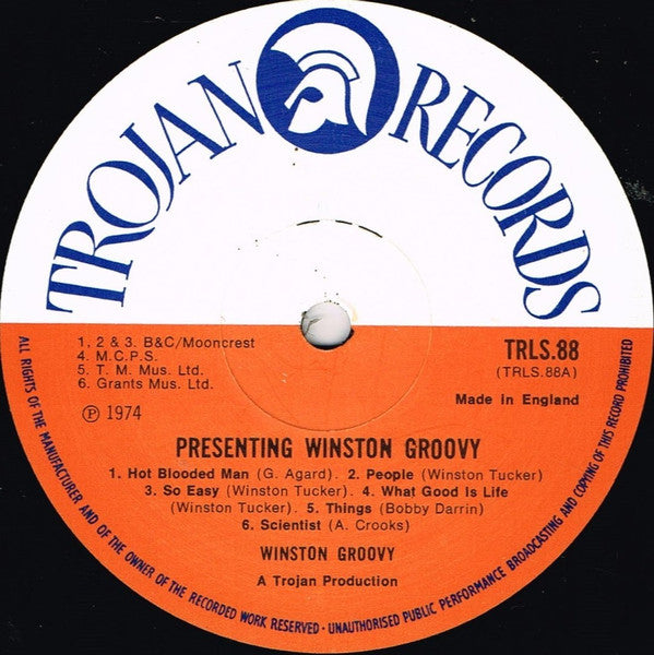 Winston Groovy : Presenting Winston Groovy (LP, Album)