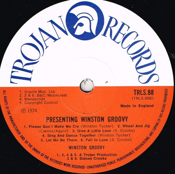 Winston Groovy : Presenting Winston Groovy (LP, Album)
