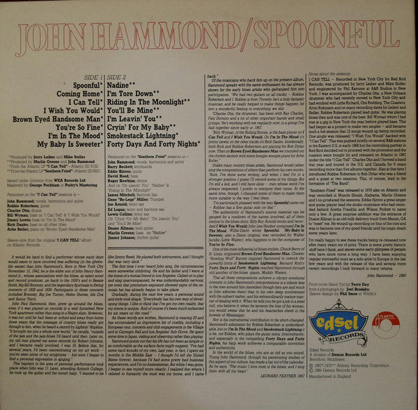 John Paul Hammond : Spoonful (LP, Comp)