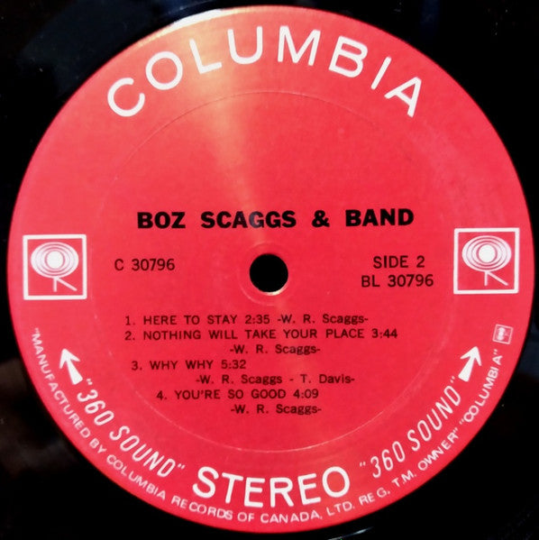 Boz Scaggs & Band : Boz Scaggs & Band (LP, Album)