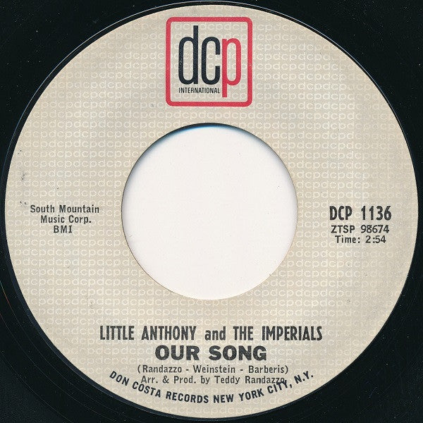 Little Anthony & The Imperials : Take Me Back (7", Single, Mono, Styrene, Ter)