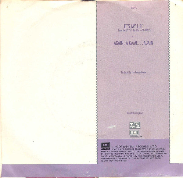Talk Talk : It's My Life (7", Single)