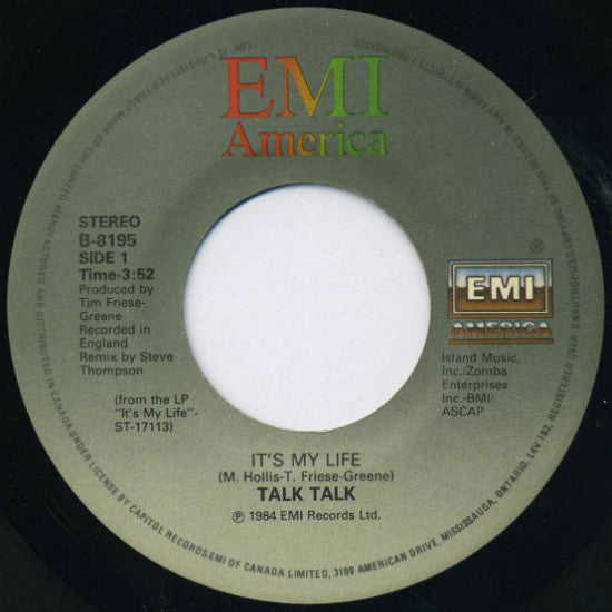 Talk Talk : It's My Life (7", Single)