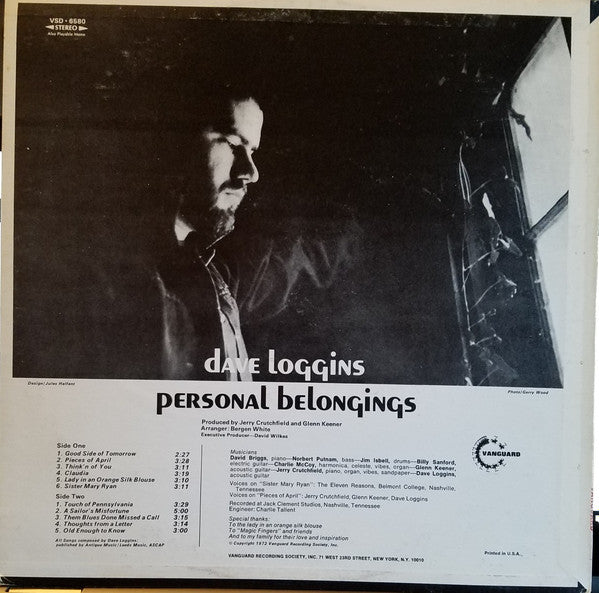 Dave Loggins : Personal Belongings (LP, Album)