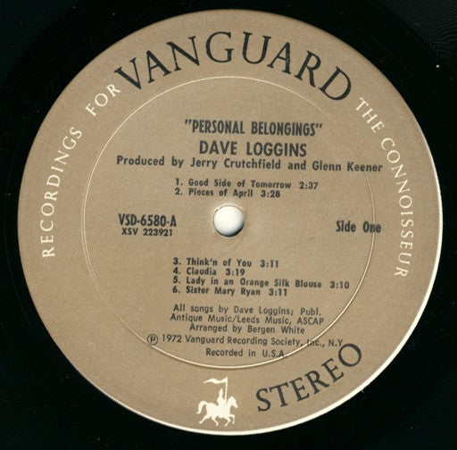 Dave Loggins : Personal Belongings (LP, Album)