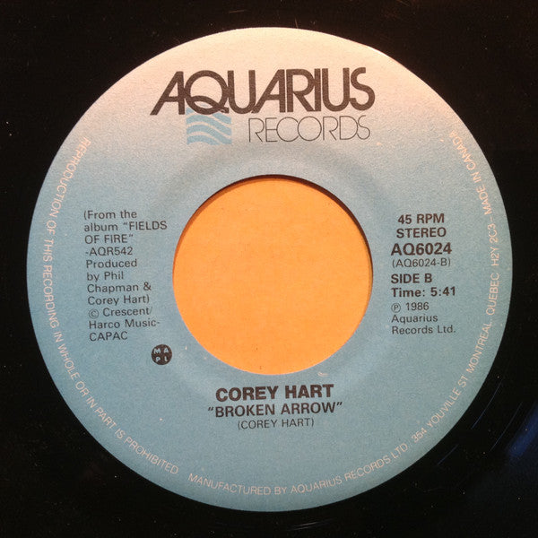 Corey Hart : Can't Help Falling In Love (7", Single, Pos)