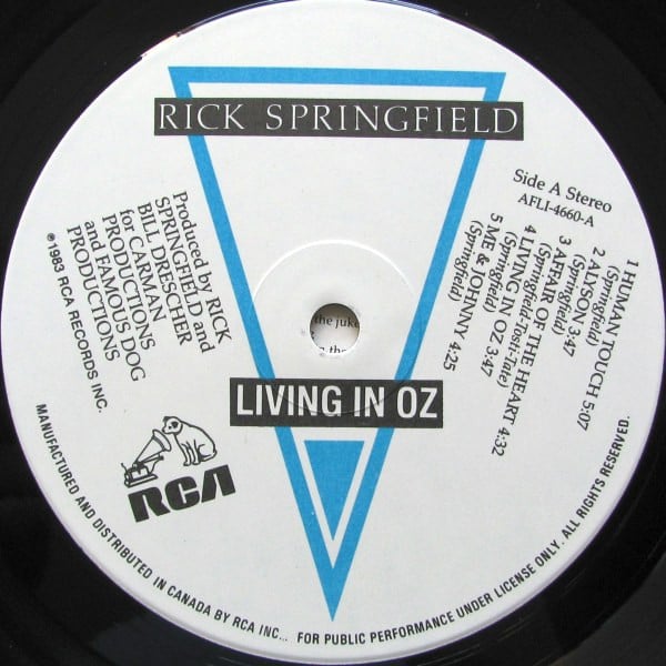Rick Springfield : Living In Oz (LP, Album)