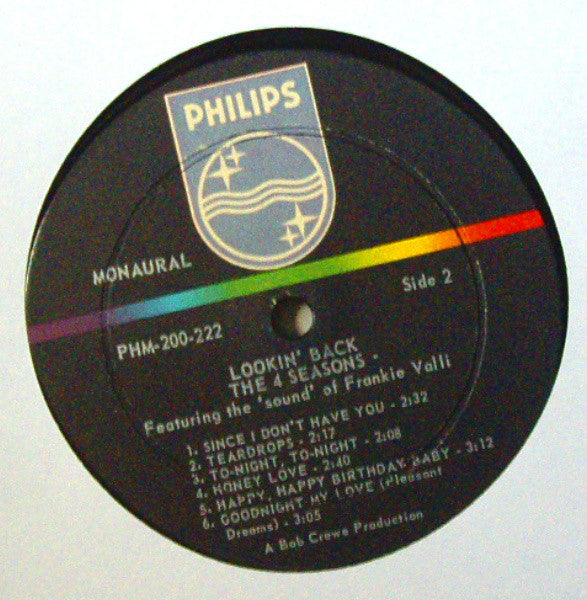 The Four Seasons : Lookin' Back (LP, Album, Comp, Mono)