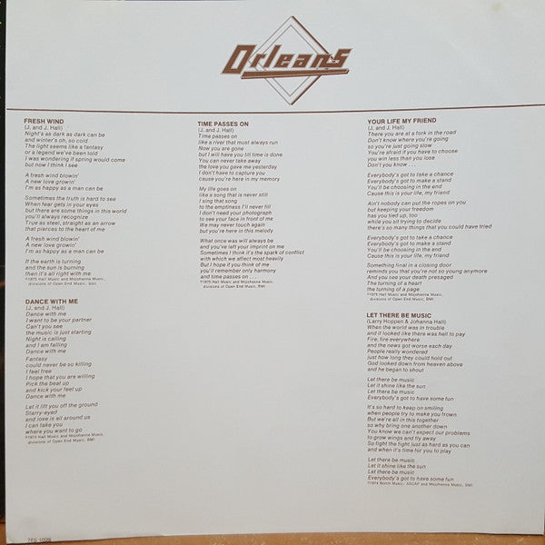 Orleans : Let There Be Music (LP, Album)