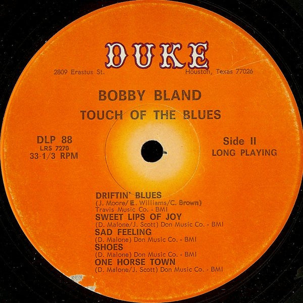 Bobby Bland : Touch Of The Blues (LP, Mono)