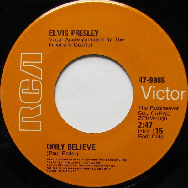 Elvis Presley : Life (7", Single)