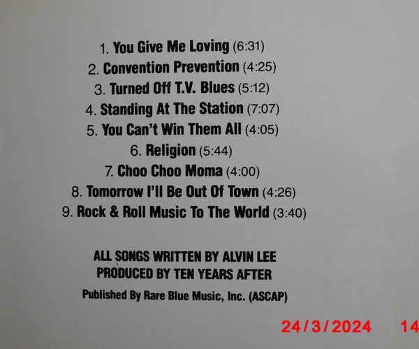 Ten Years After : Rock & Roll Music To The World (CD, Album, RE)