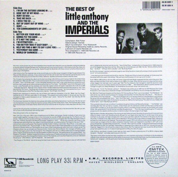 Little Anthony And The Imperials* : The Best Of Little Anthony And The Imperials - Outside Lookin' In (LP, Comp, Mono)