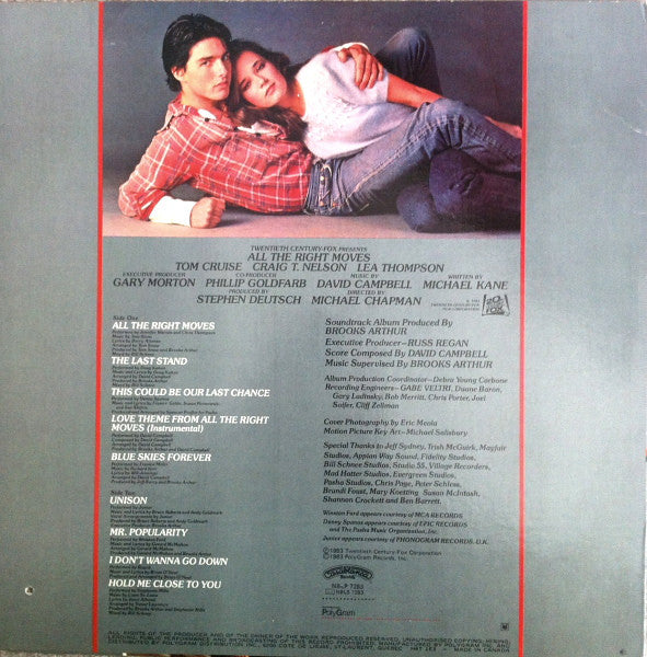 Various : All The Right Moves - Original Soundtrack From The Motion Picture (LP, Album)