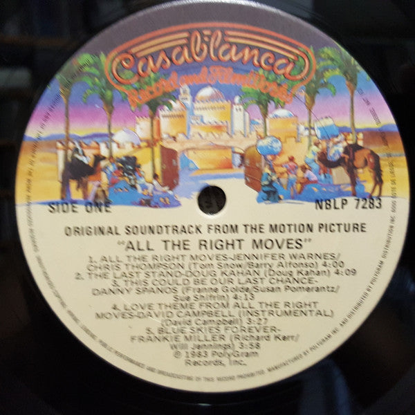Various : All The Right Moves - Original Soundtrack From The Motion Picture (LP, Album)