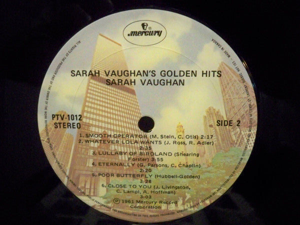 Sarah Vaughan : Sarah Vaughan's Golden Hits (LP, Comp, RE)