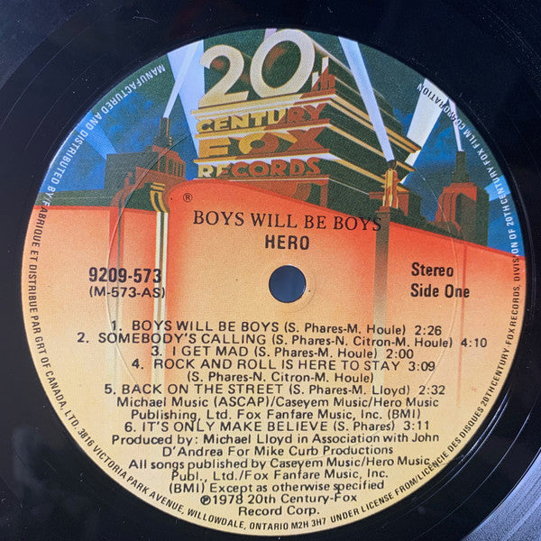 Hero (10) : Boys Will Be Boys (LP, Album)