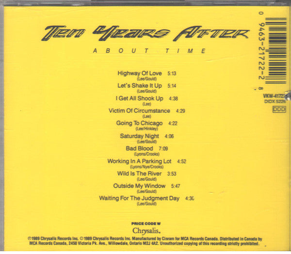 Ten Years After : About Time (CD, Album)