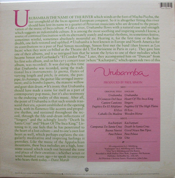 Urubamba : Urubamba (LP, Album, RE, Los)