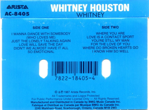 Whitney Houston : Whitney (Cass, Album)