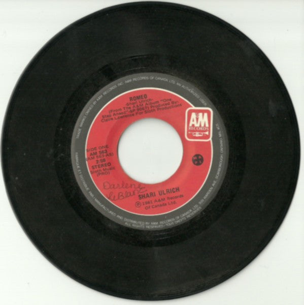 Shari Ulrich : Romeo (7", Sin)