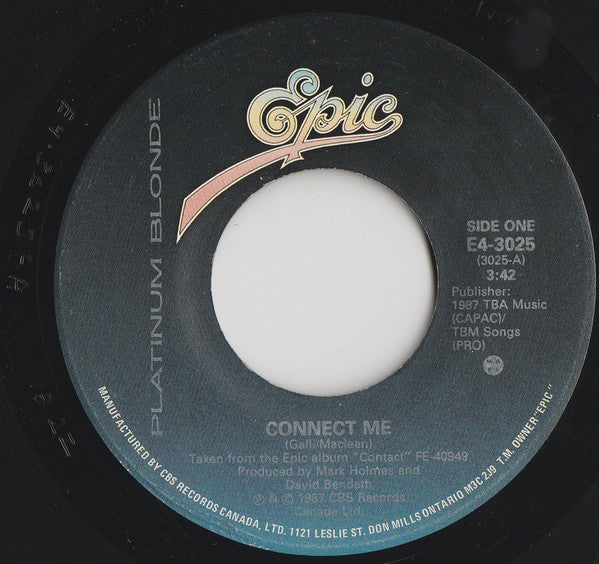 Platinum Blonde : Connect Me (7", Single)