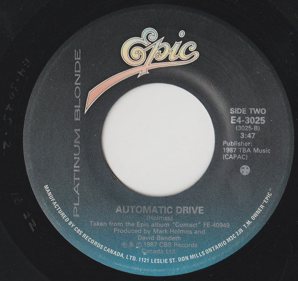 Platinum Blonde : Connect Me (7", Single)