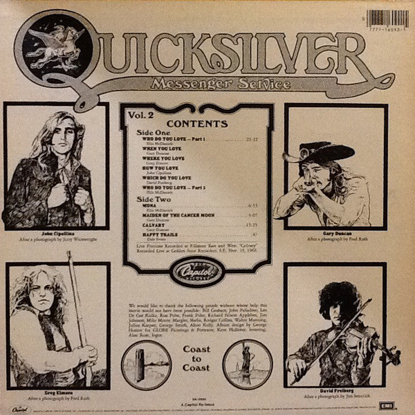 Quicksilver Messenger Service : Happy Trails (LP, Album, RE, RP, Gre)