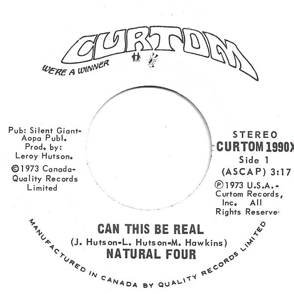 The Natural Four : Can This Be Real (7")