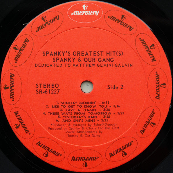 Spanky & Our Gang : Spanky's Greatest Hit(s) (LP, Comp, Mer)