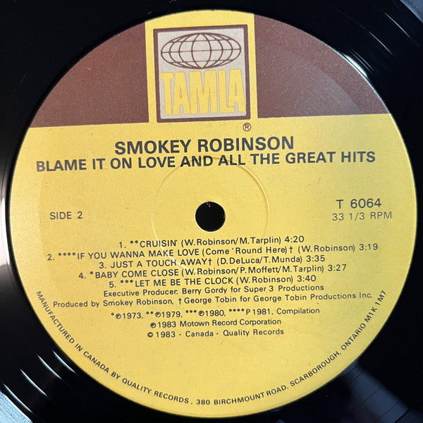 Smokey Robinson : Blame It On Love & All The Great Hits (LP, Comp)