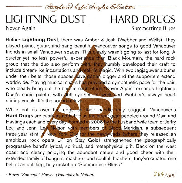 Lightning Dust / Hard Drugs (2) : Storyboard Label Singles Collection (7")