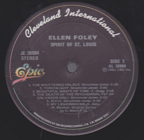 Ellen Foley : Spirit Of St. Louis (LP, Album)