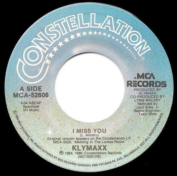 Klymaxx : I Miss You (7")