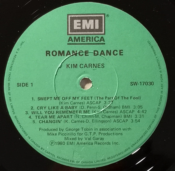 Kim Carnes : Romance Dance (LP, Album)