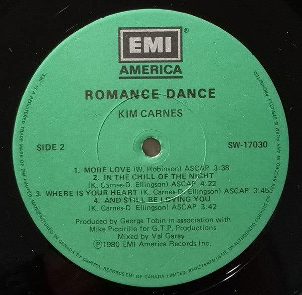 Kim Carnes : Romance Dance (LP, Album)