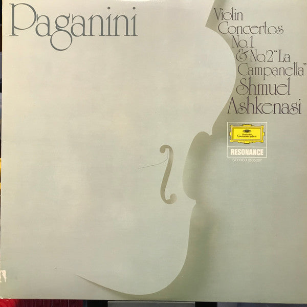 Niccolò Paganini / Shmuel Ashkenasi : Violin Concertos No.1 & No.2 "La Campanella" (LP)
