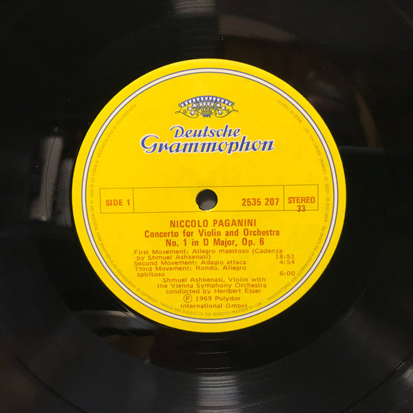 Niccolò Paganini / Shmuel Ashkenasi : Violin Concertos No.1 & No.2 "La Campanella" (LP)