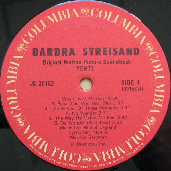 Barbra Streisand : Yentl (Original Motion Picture Soundtrack) (LP, Album, Gat)
