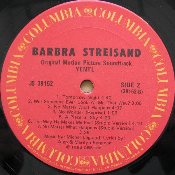 Barbra Streisand : Yentl (Original Motion Picture Soundtrack) (LP, Album, Gat)