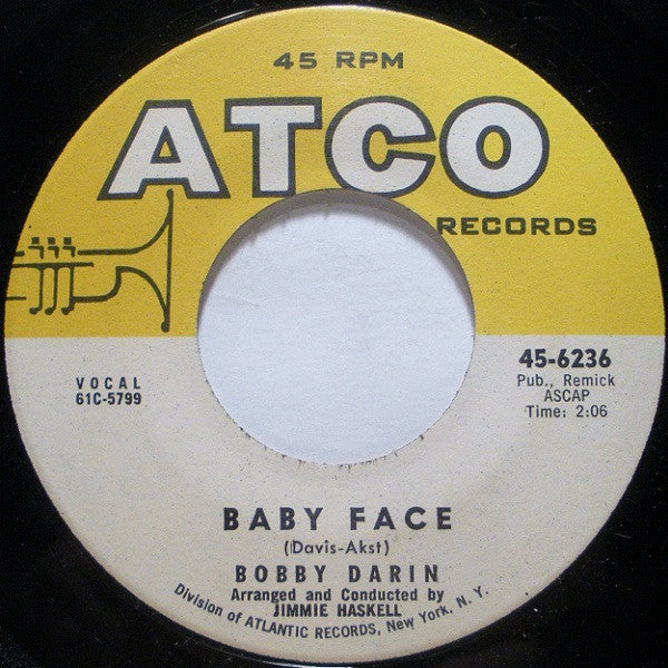 Bobby Darin : Baby Face (7", Single)