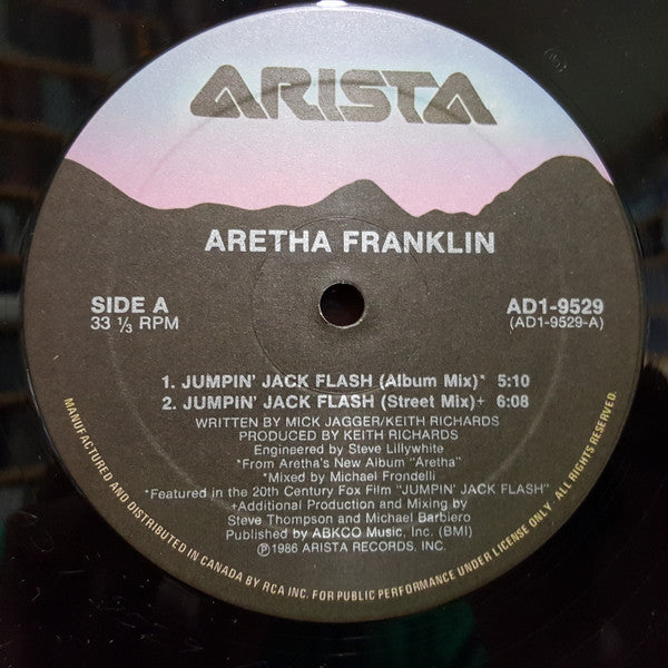 Aretha Franklin : Jumpin' Jack Flash (12", Maxi)