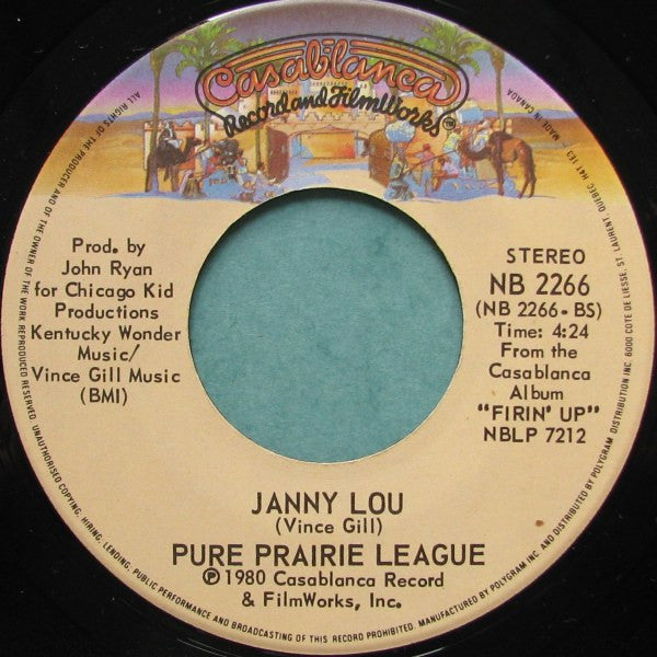 Pure Prairie League : Let Me Love You Tonight (7", Single)
